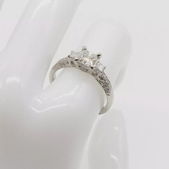 NEW Michael Beaudry 1.51+ct VS1 F GIA Princess Cut Diamond Platinum Ring - Picture 2 of 7